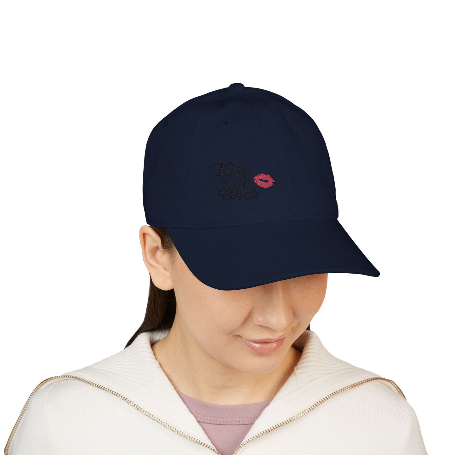 Kiss Life Back Organic Cotton Cap, Embroidered Front & Back