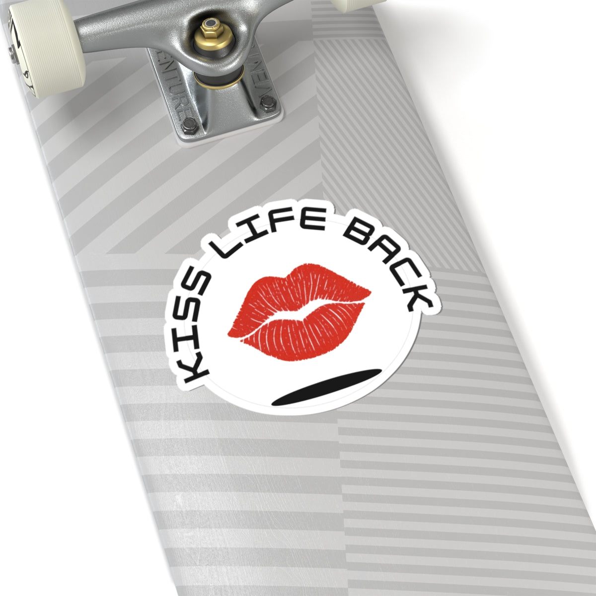 Kiss Life Back Stickers - Fun Quote Decals for Laptop, Water Bottle, Journals, Cute Gifts for Friends, Inspirational Stickers