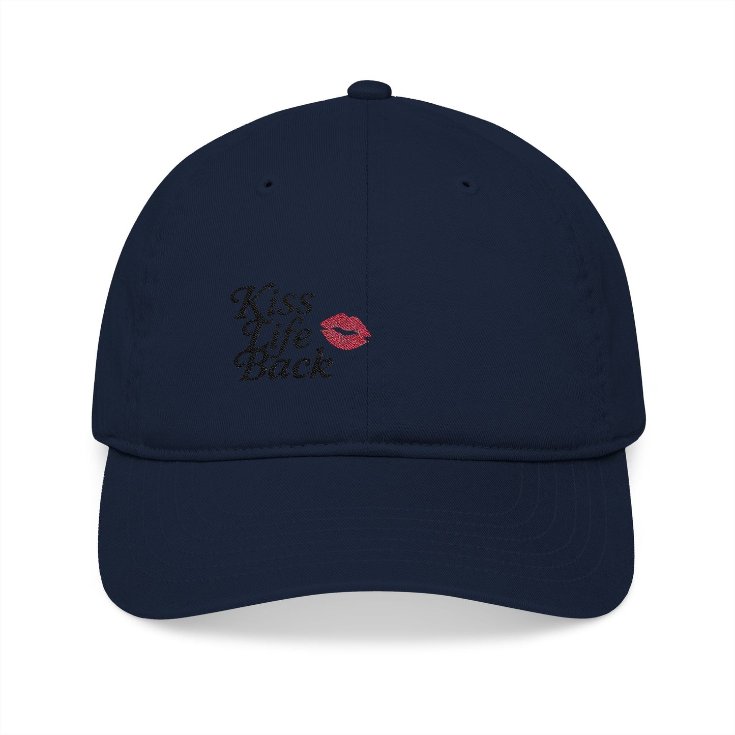 Kiss Life Back Organic Cotton Cap, Embroidered Front & Back