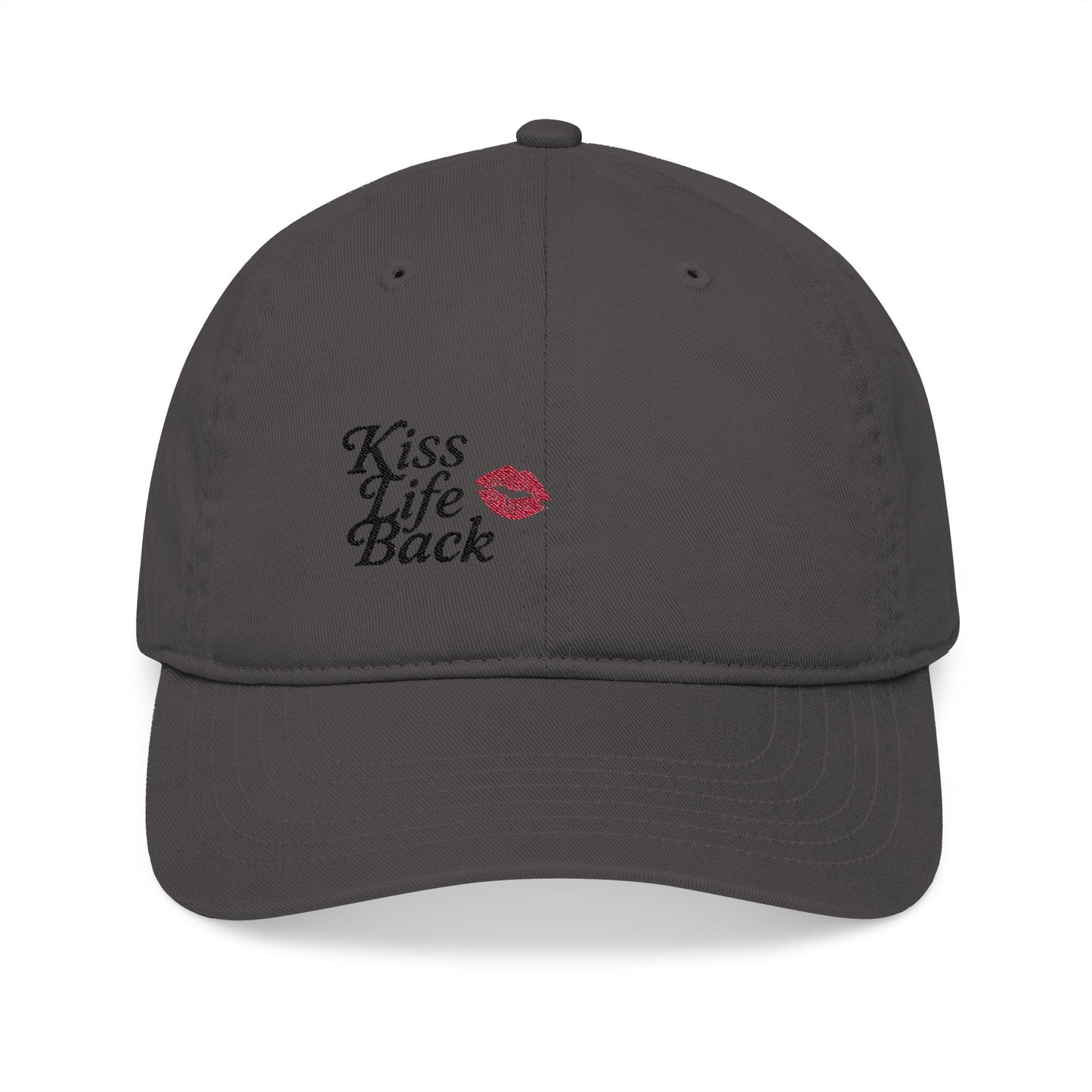 Kiss Life Back Organic Cotton Cap, Embroidered Front & Back