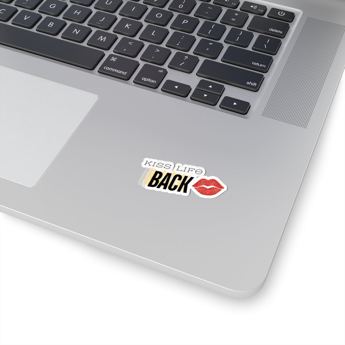 Kiss Life Back Stickers | Fun Lipstick Decals, Laptop Stickers, Self-Care Gifts, Inspirational Quotes, Mood Boosters