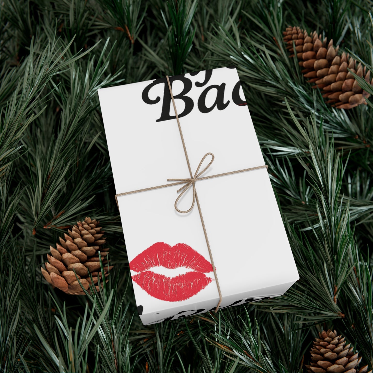 Kiss Life Back Gift Wrap Papers | Romantic Gift Wrap, Party Supplies, Elegant Wrapping, Valentine's Day, Love Gifts