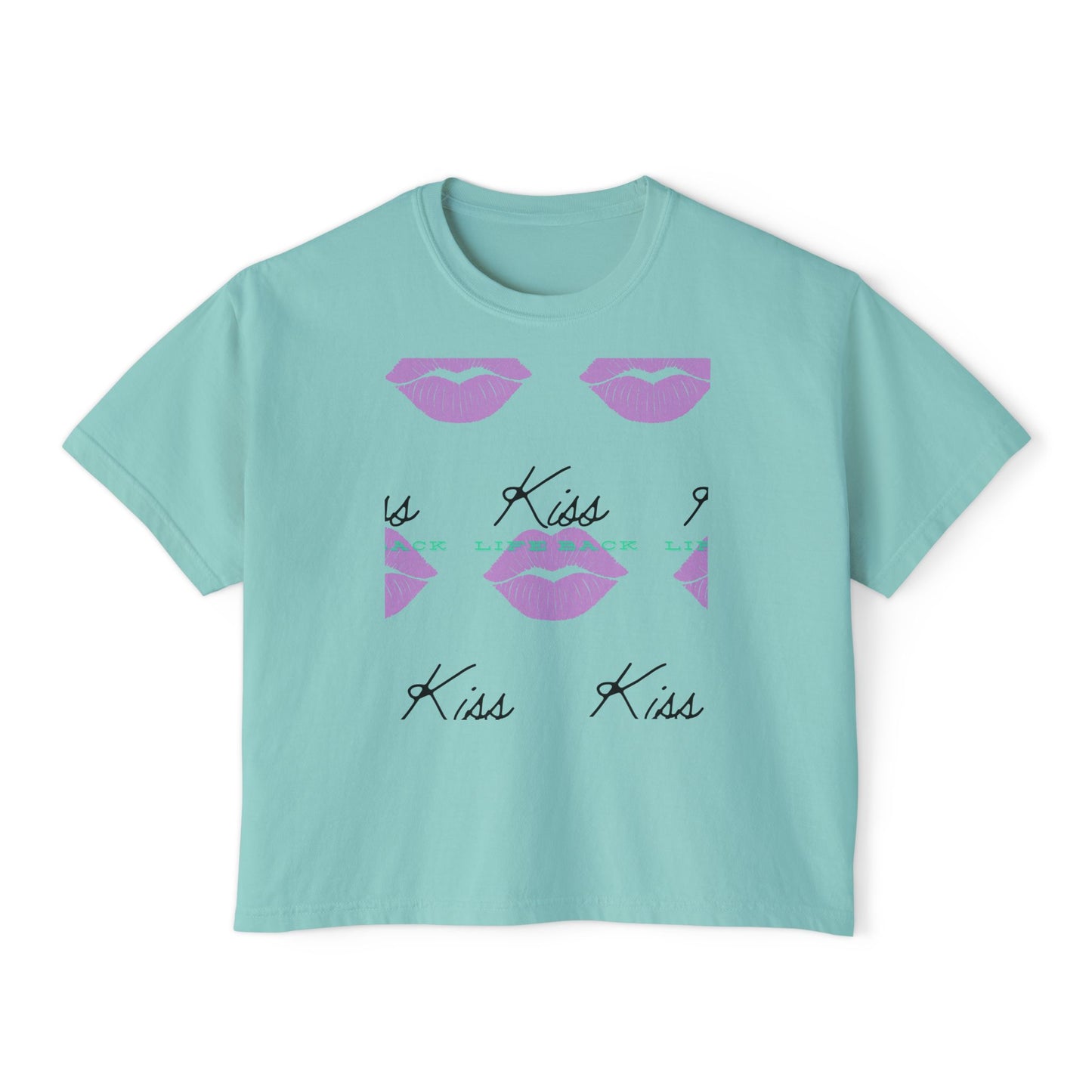 Kiss Life Back Women's Boxy Tee DTG Print
