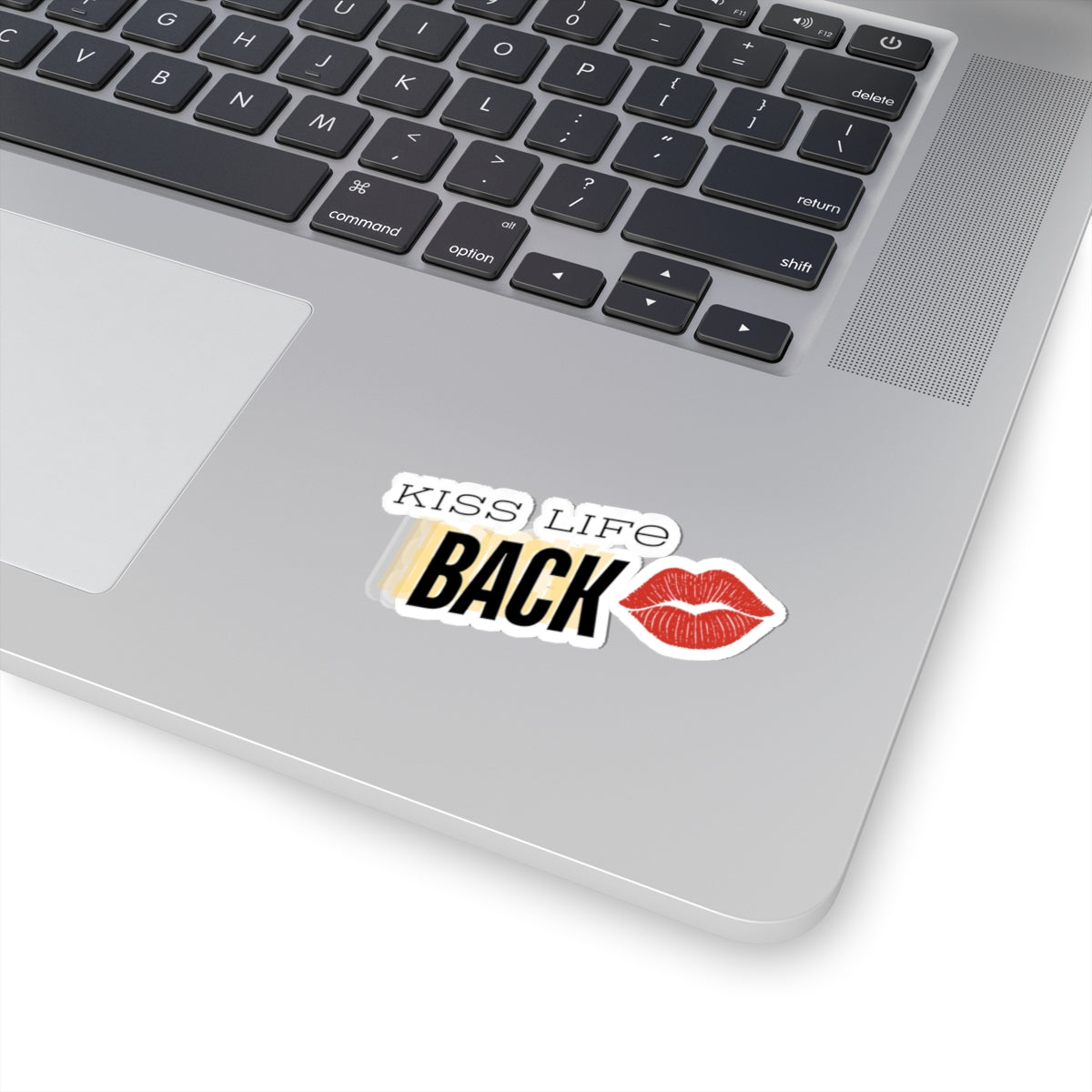 Kiss Life Back Stickers | Fun Lipstick Decals, Laptop Stickers, Self-Care Gifts, Inspirational Quotes, Mood Boosters