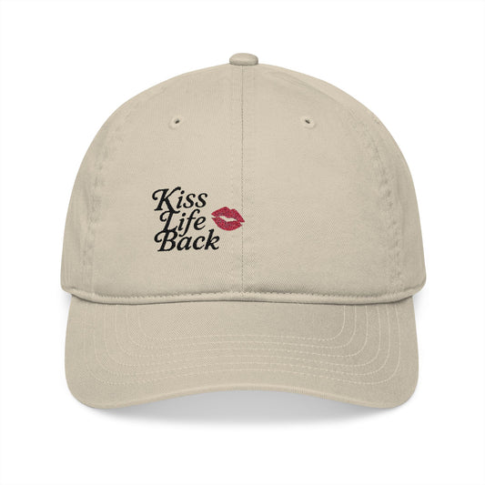 Kiss Life Back Organic Cotton Cap, Embroidered Front & Back