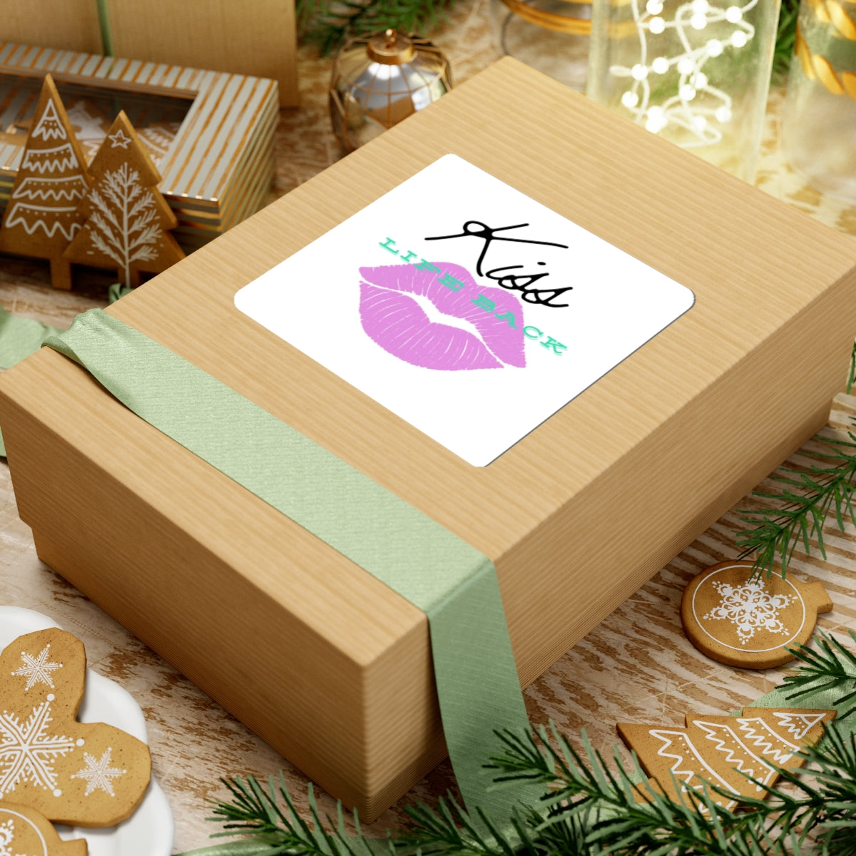 Kiss Life Back Stickers, Cute Planner Decals, Laptop Stickers, Motivational Wall Art, Gift for Friends, Fun Party Favors