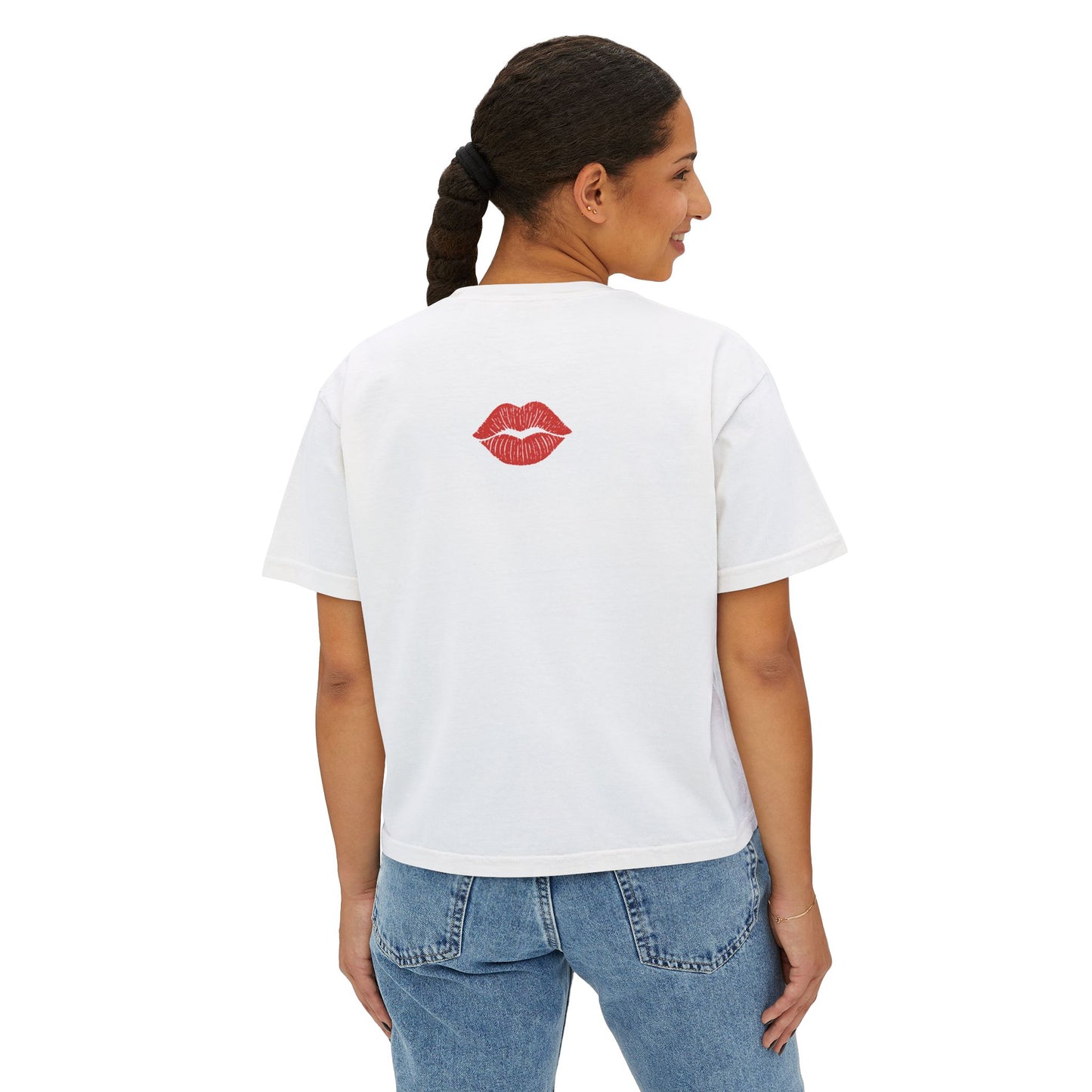 Give Yourself Grace Boxy Tee | Kiss Life Back Women's Shirt