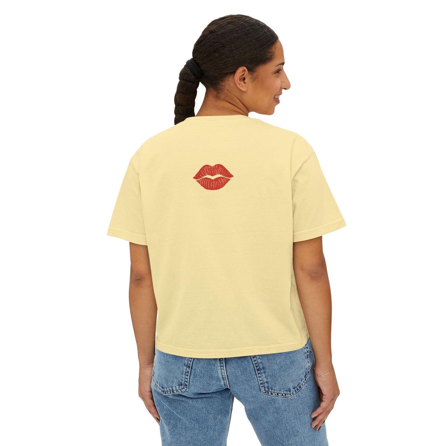 Give Yourself Grace Boxy Tee | Kiss Life Back Women's Shirt